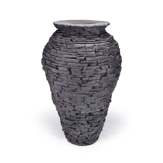 Large Stacked Slate Urn Fountain 2