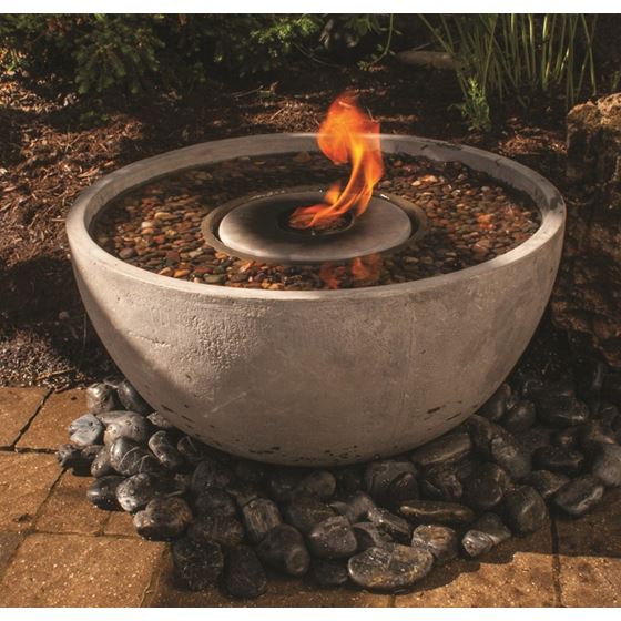 Fire Fountain Water Feature for Patios, Decks, and Gardens, 32-Inch