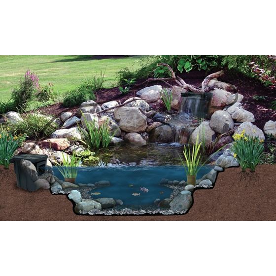 Pond Filter and Waterfall Spillway, 19-Inch-4